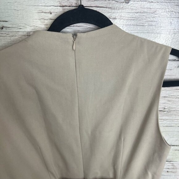 Calvin Klein career dress blue brown with belt size 6 - Picture 6 of 8